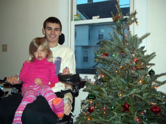 David and Jadyn by the Christmas Tree